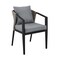 Armen Living Aileen Outdoor Patio 5-Piece Dining Table Set in Aluminum and Wicker with Gray Cushions 840254333345 - alternate 7